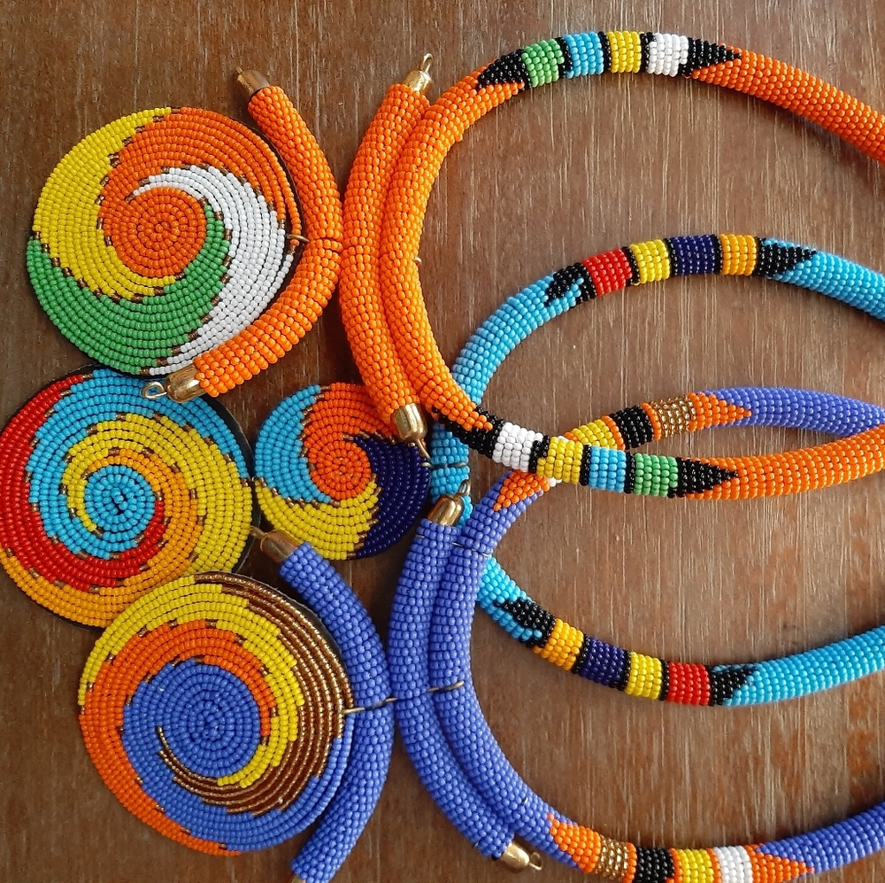 Hand beaded Kenyan Tribal Necklaces